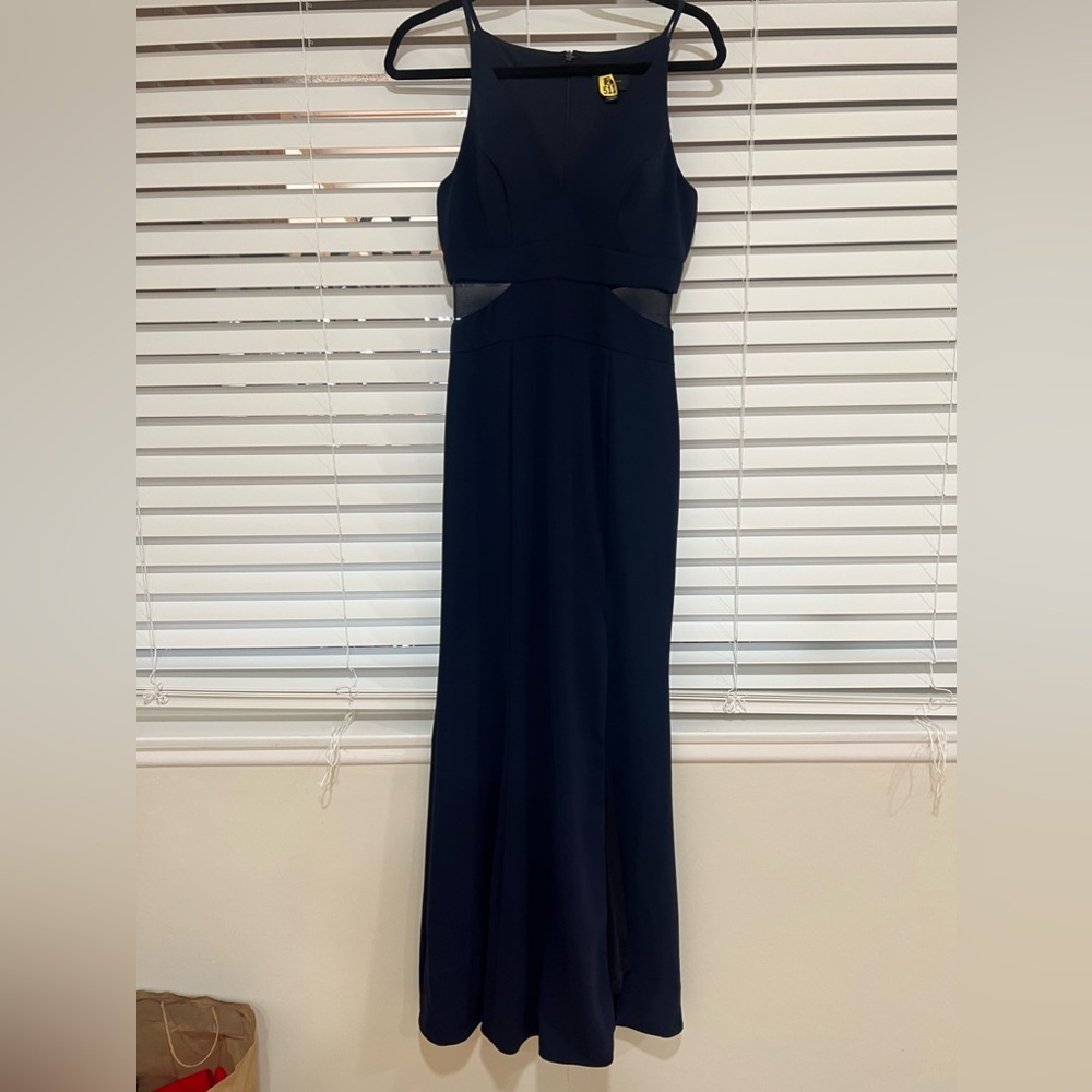 Aqua navy gown